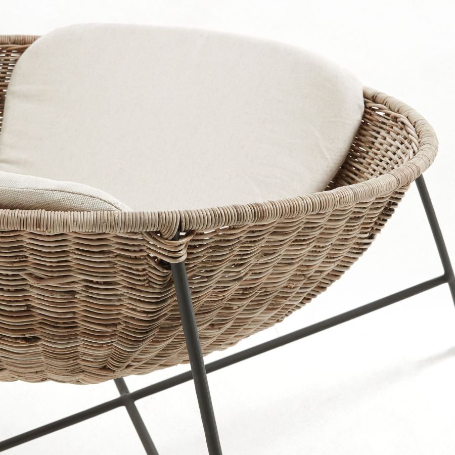 Sillón de Ratán natural ‘Kathryn’