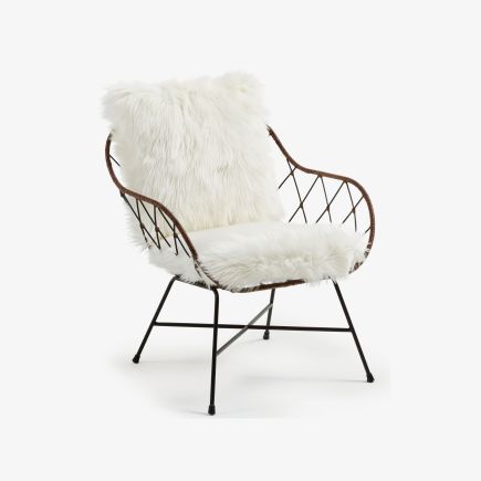 Steel and Rattan Armchair Claren | Procomobel