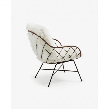Steel and Rattan Armchair Claren | Procomobel