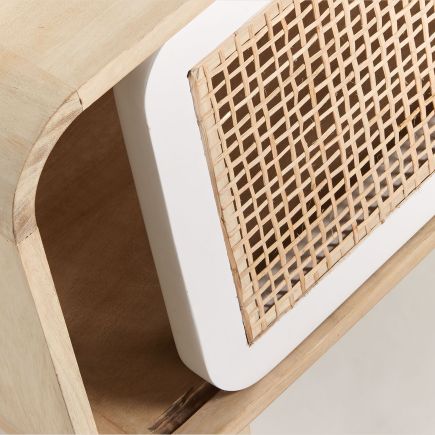 Handle and Cane Wood TV Stand 'Georg' | Procomobel