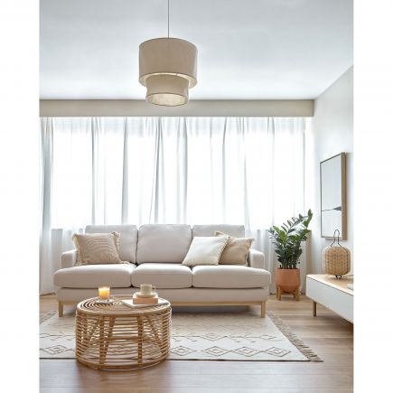 Round Natural Rattan Coffee Table Kohana | Procomobel