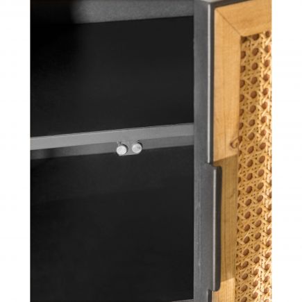 Wood and wicker TV cabinet 'Kyoko' | Procomobel
