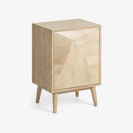 Hand Carved Wood Bedside Table Sarah Handle | Procomobel