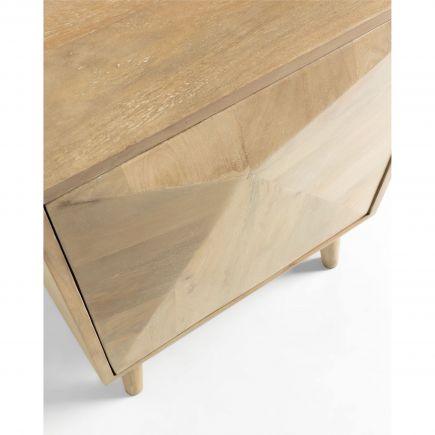 Hand Carved Wood Bedside Table Sarah Handle | Procomobel