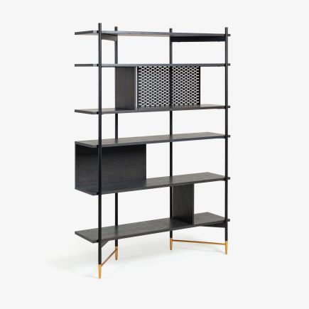 Buy Online Ash and Metal Shelf 'Milian' at Procomobel