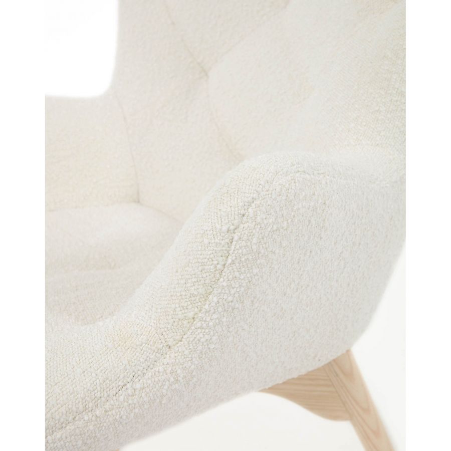 Upholstered Wooden Armchair 'Kody'