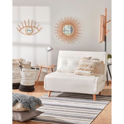 White Synthetic Leather Bed Armchair Tupana | Procomobel