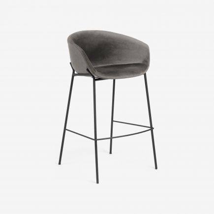 Yvette Grey High Stool : Procomobel