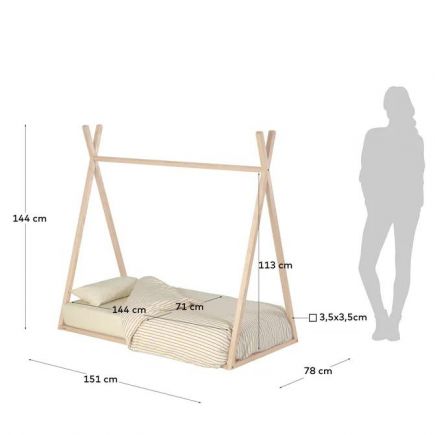 Maralis Natural Tipi Bed | Procomobel