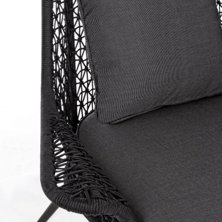2 Seater Sofa Black Outdoor Deia | Procomobel