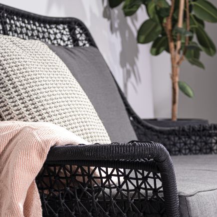 2 Seater Sofa Black Outdoor Deia | Procomobel
