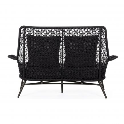 2 Seater Sofa Black Outdoor Deia | Procomobel