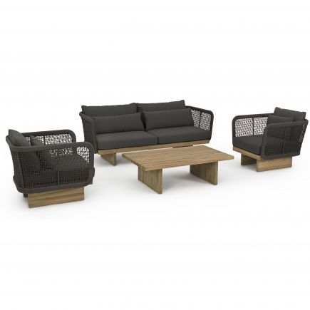 Outdoor Armchair Anthracite Isquia | Procomobel