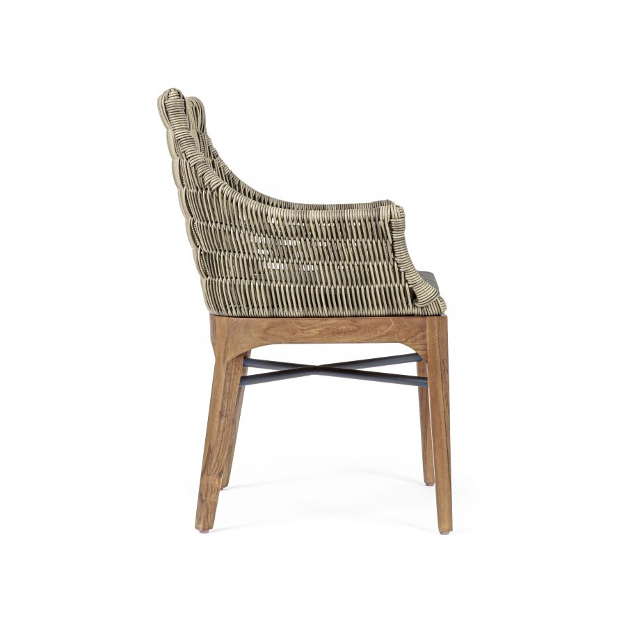 Outdoor Aluminum and Rope Chair 'Egadas'