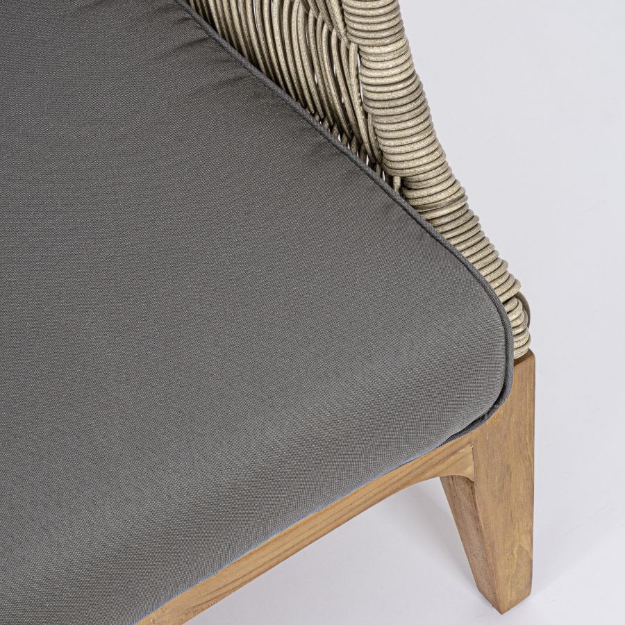2-Seater Teak Wood Sofa 'Egadas'