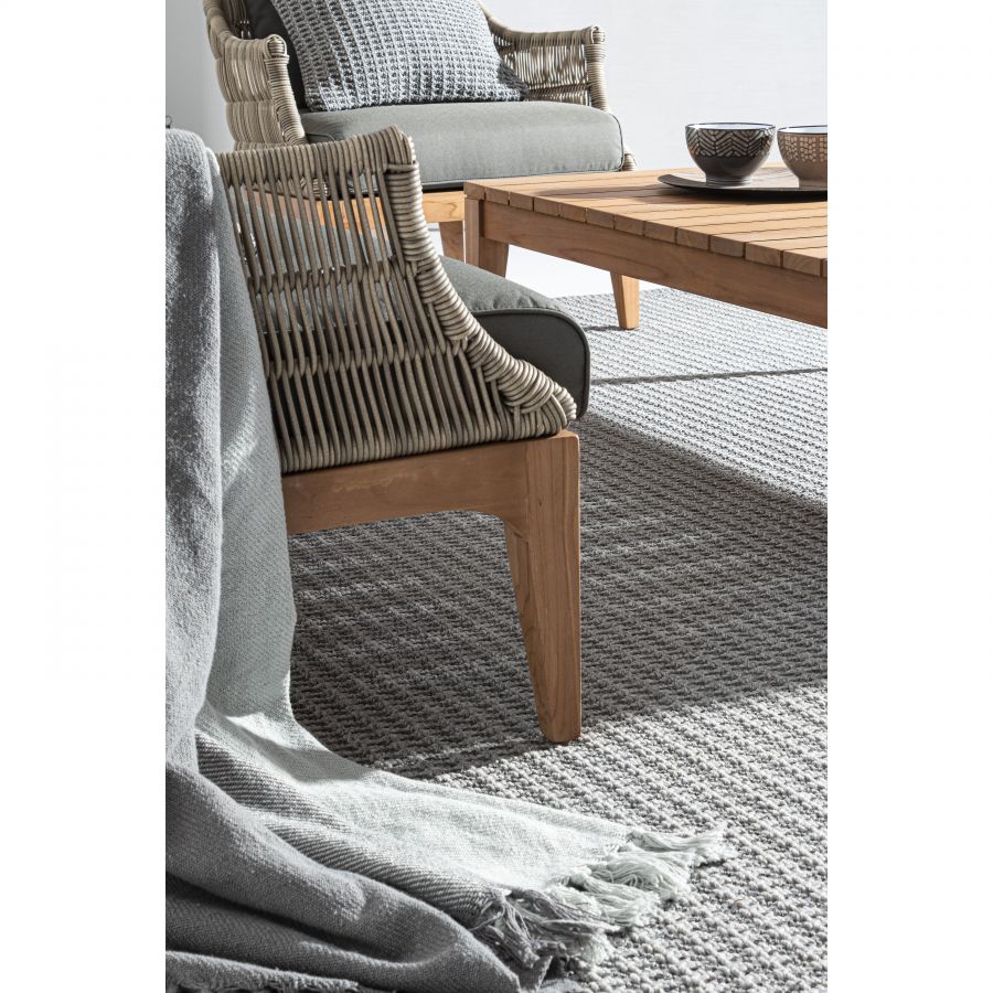 2-Seater Teak Wood Sofa 'Egadas'