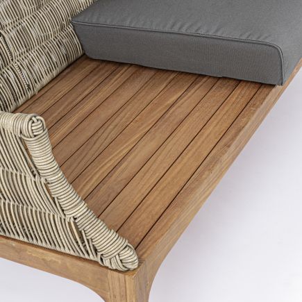 Foto del asiento del Sofá 2 Plazas Madera de Teca Egadas