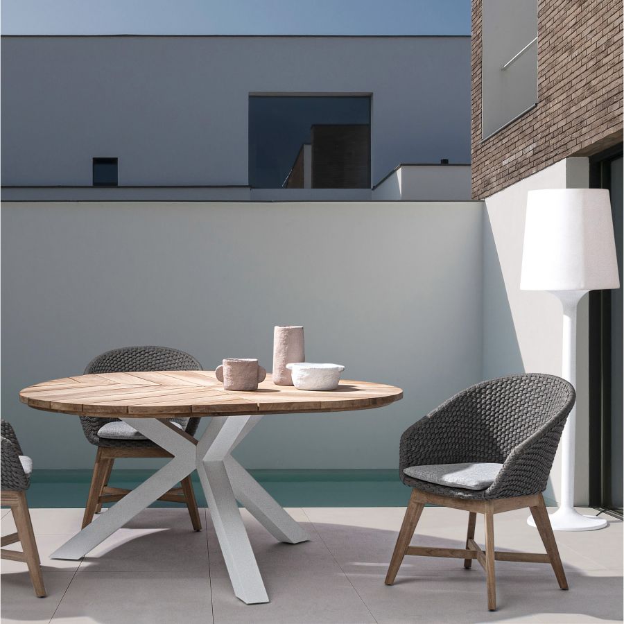 Silla Exterior de Madera de Teca Cuerda ‘Feroe’