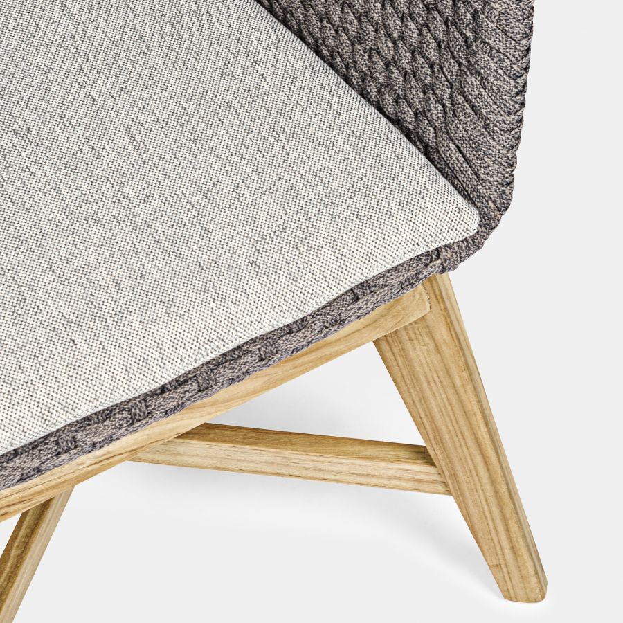 Silla Exterior de Madera de Teca Cuerda ‘Feroe’