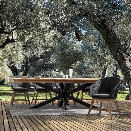 Teak Wood Outdoor Chair Cuerda Feroe | Procomobel
