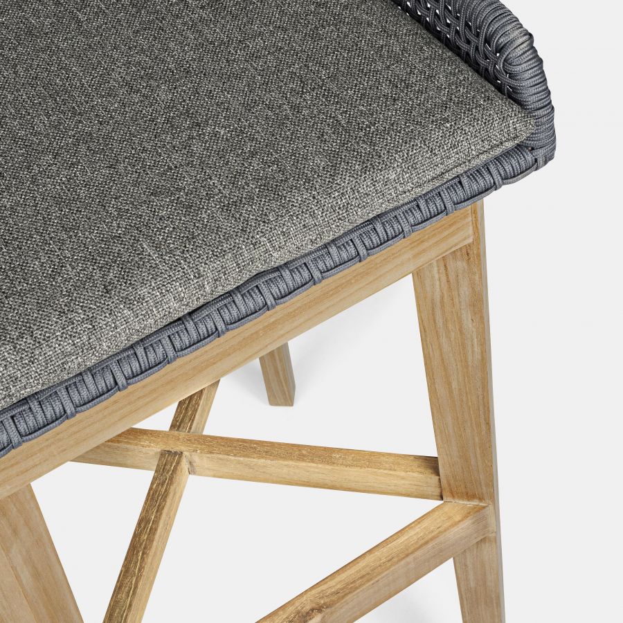 High Wood and Rope Stool 'Kauai'
