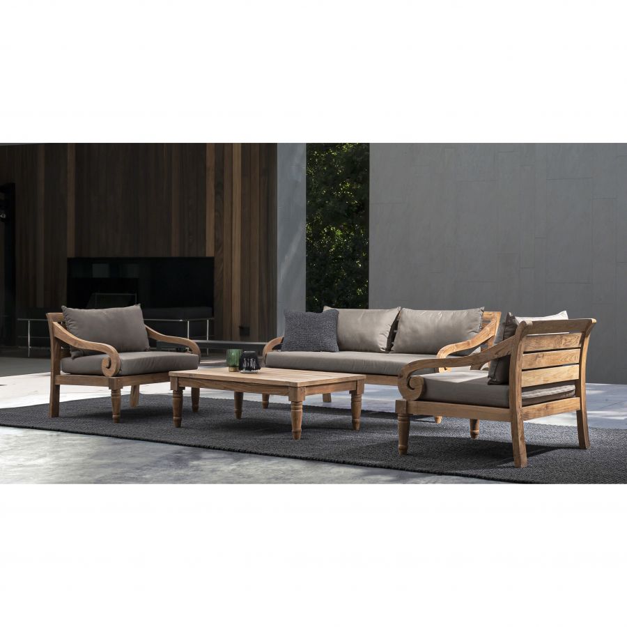 Teak Wood Outdoor Armchair 'Martinique'