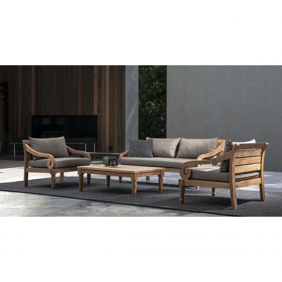 2 Seater Sofa Outdoor Wooden 'Martinique'