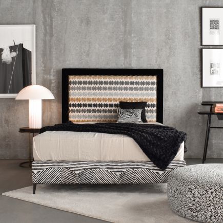 Upholstered Bed Base and Headboard Brussels : Procomobel