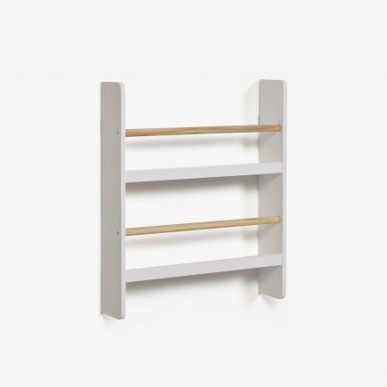 Wood and White Hanging Shelf Gopi | Procomobel