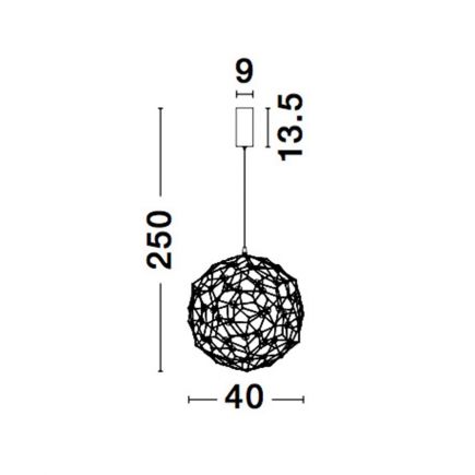 Costa Spherical Metal Mesh Ceiling Lamp | Procomobel