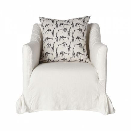 White Linen Armchair Sherwood | Procomobel