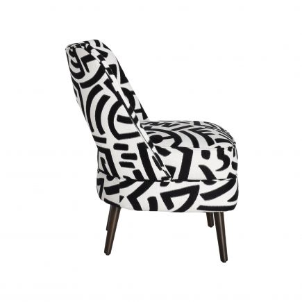 Black and White Upholstered Armchair Hallstatt | Procomobel
