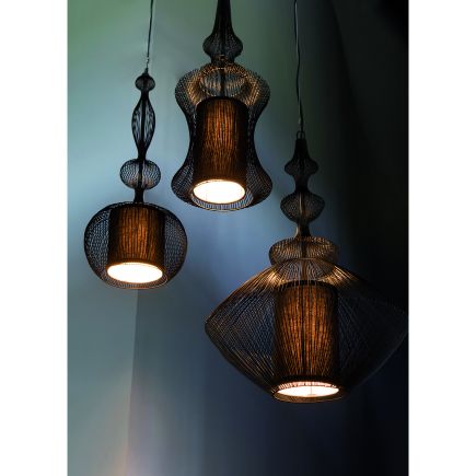 Black Metal Ceiling Lamp Tibet : Procomobel