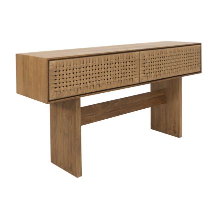 Vista escorada Consola Madera Reciclada Ruby