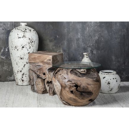 Paige Teak Root Stool | Procomobel