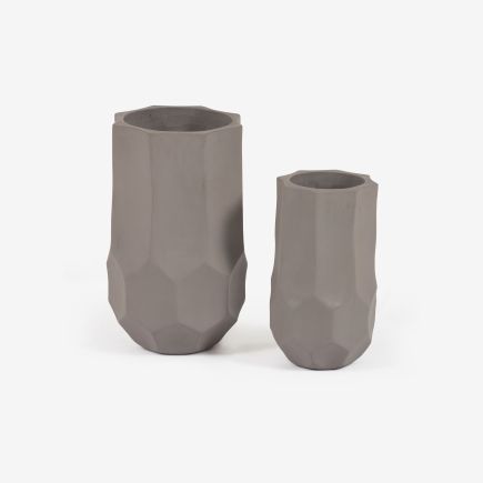 Set of 2 Cement Pots Veruska | Procomobel