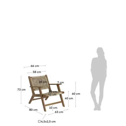 Outdoor Armchair Dark Wood Geralda | Procomobel
