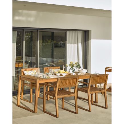 Rectangular Wooden Outdoor Table Emili : Procomobel
