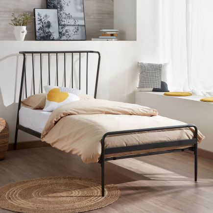 Narlu Graphite Metal Single Bed Narlu | Procomobel