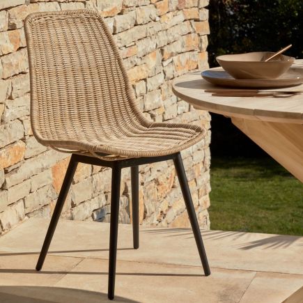 Foto en Ambiente Silla Exterior Ratán Sintético Aluminio Equal