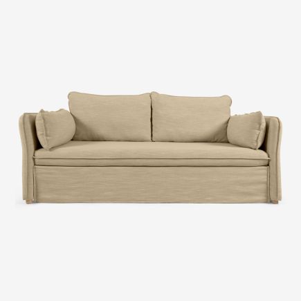 Sofa Bed Upholstered Linen Tanit : Procomobel