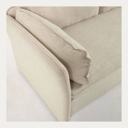 Sofa Bed Upholstered Linen Tanit : Procomobel