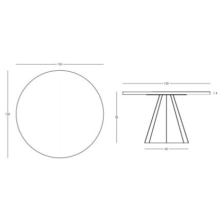 Mesa Comedor Madera Ava medida del tamaño pequeño