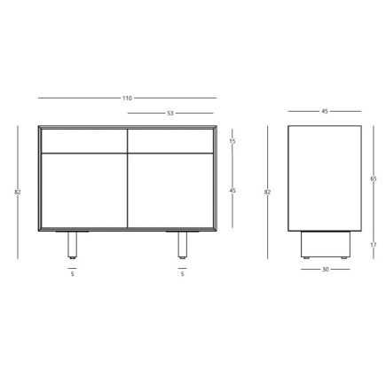 Sideboard 2 Doors Ruby : Procomobel