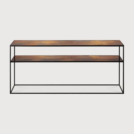 Console Metal and Aged Mirror 'Copper' | Procomobel