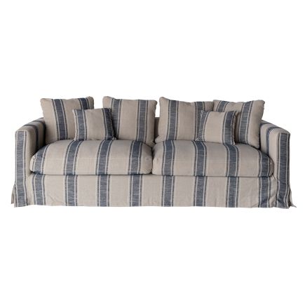 Buy Online Linen Sofa 4 Seats Striped 'Po' in Procomobel