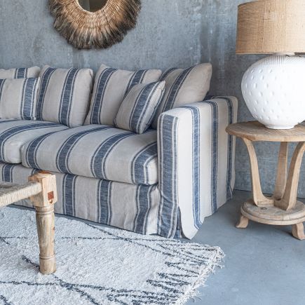 Buy Online Linen Sofa 4 Seats Striped 'Po' in Procomobel