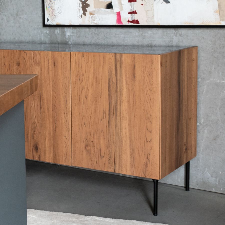 Wood and Glass Sideboard 'Nantes'