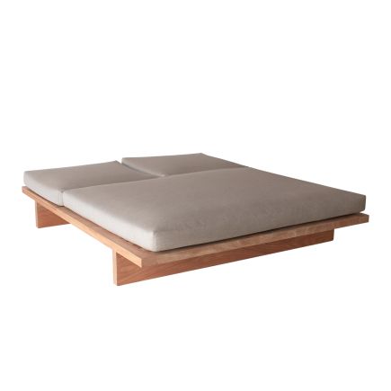Double Outdoor Wooden Lounger 'Bering' | Procomobel