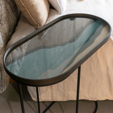 Dormitorio Bandeja de Vidrio Ovalada ‘Wabi Sabi’